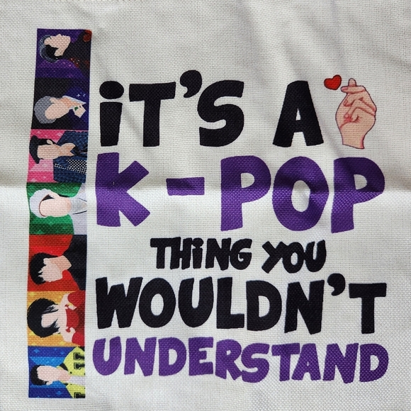 K-Pop Themed Shoulder Tote Bag - Picture 2 of 3